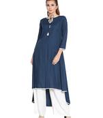 Soniyo-Asymmetrical Kurti-Blue