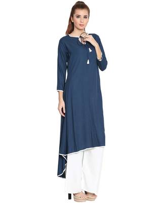 Soniyo-Asymmetrical Kurti-Blue 2