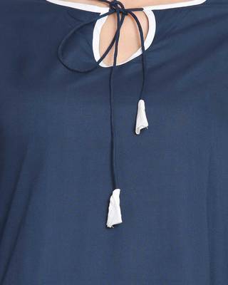 Soniyo-Asymmetrical Kurti-Blue 4