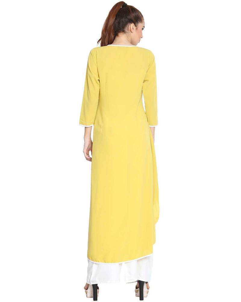 lemon yellow colour kurti