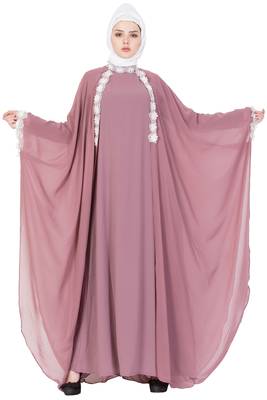 Queen Designer Abaya Dress - Puce Pink 1
