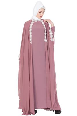 Queen Designer Abaya Dress - Puce Pink 2