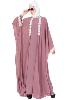 Queen Designer Abaya Dress - Puce Pink 3