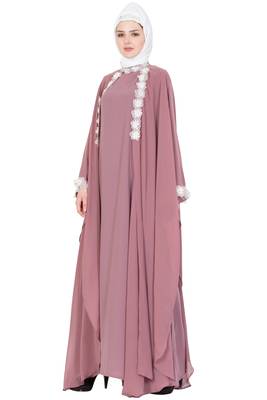 Queen Designer Abaya Dress - Puce Pink 4