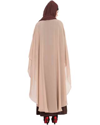 Ecrin- Two Pieces Set-Embroidered Cape With Inner Abaya 4