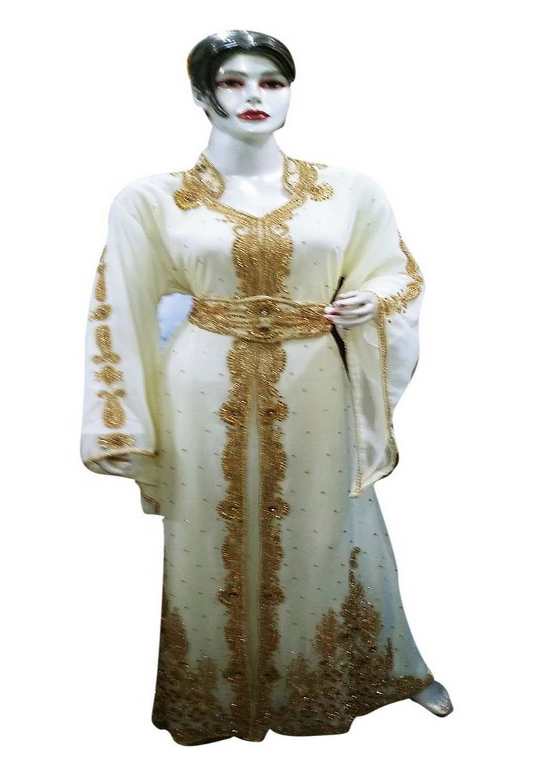 New Modern Moroccan Arabic Eid Kaftan Dress For Women Gown