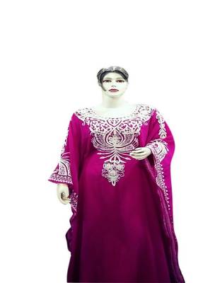 Gandura Moroccan Arabic Traditional Party Thobe Kaftan 1