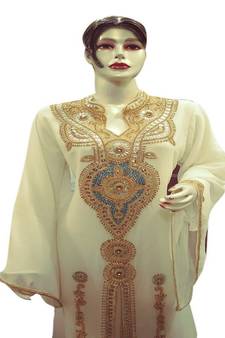 Eleagnt Modern Arabic Kaftan Dress For Women Wedding Gown