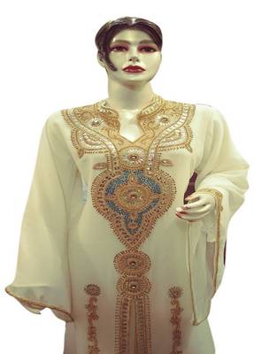 Eleagnt Modern Arabic Kaftan Dress For Women Wedding Gown 1
