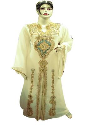 Eleagnt Modern Arabic Kaftan Dress For Women Wedding Gown 2