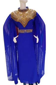 Royal Moroccan Beautiful Zari Work Jilbab Jalabiya Kaftan Dress