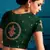 Green Embroidered Satin Semi Stitched bridal lehenga