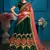 Green Resham And Zari Embroidered Satin Semi Stitched bridal lehenga