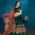 Green Resham And Zari Embroidered Satin Semi Stitched bridal lehenga