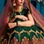 Green Resham And Zari Embroidered Satin Semi Stitched bridal lehenga