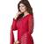 Designer Red Crepe Straight Salwar Suit For Women