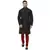 Black Plain Raw Silk Kurta Pajama