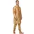 Gold Plain Raw Silk Kurta Pajama