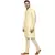 Beige Plain Raw Silk Kurta Pajama