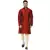 Red Plain Raw Silk Kurta Pajama