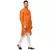 Orange Plain Cotton Men Kurtas