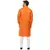 Orange Plain Cotton Men Kurtas