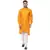 Yellow plain cotton men kurtas