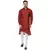 Maroon Plain Cotton Men Kurtas