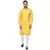 Yellow Plain Cotton Men Kurtas