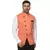 Pink Plain Cotton Poly Nehru Jacket