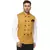 Yellow Plain Cotton Poly Nehru Jacket