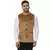 Beige Plain Velvet Nehru Jacket