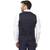 Blue plain cotton poly nehru-jacket