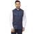 Blue Plain Cotton Poly Nehru Jacket