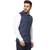 Blue Plain Cotton Poly Nehru Jacket