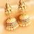 GORGEOUS MATTE FINISH HUGE ROYAL PINK-GREEN LAKSHMI jhumkas