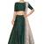 Glamorous Green Zari Embroidered Art Silk Lehenga choli for bride