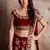 Marvellous Maroon Zari And Sequins Embroidered Semi Velvet Semi Stitched lehenga choli for wedding