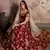 Marvellous Maroon Zari And Sequins Embroidered Semi Velvet Semi Stitched lehenga choli for wedding