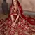 Maroon Dori And Sequins Embroidered Semi Velvet Semi Stitched bridal lehenga