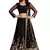 Gorgeous Black Dori, Zari, and Sequins Embroidered Crepe Fabric Lehenga choli for wedding