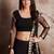Gorgeous Black Dori, Zari, and Sequins Embroidered Crepe Fabric Lehenga choli for wedding