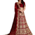 Women's Red Velvet Resham Lehenga Choli Set