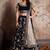 Navy Blue Velvet Stone Work Embroidered Traditional Lehenga Choli with Net Dupatta