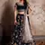 Navy Blue Velvet Stone Work Embroidered Traditional Lehenga Choli with Net Dupatta