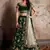 Gorgeous Forest Green Velvet Lehenga Set With Patchwork Embroidery