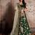 Gorgeous Forest Green Velvet Lehenga Set With Patchwork Embroidery