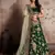 Gorgeous Forest Green Velvet Lehenga Set With Patchwork Embroidery