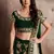 Gorgeous Forest Green Velvet Lehenga Set With Patchwork Embroidery