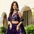 Gorgeous Purple Blue Dori & Sequins embroidered Vichitra Silk Indian latest designer wedding wear Lehenga choli